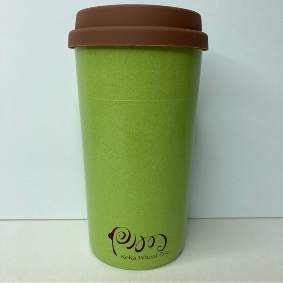 KEKA 450ml Eco-Friendly Wheat Fiber Coffee Cup in Green - Picture 1 of 6